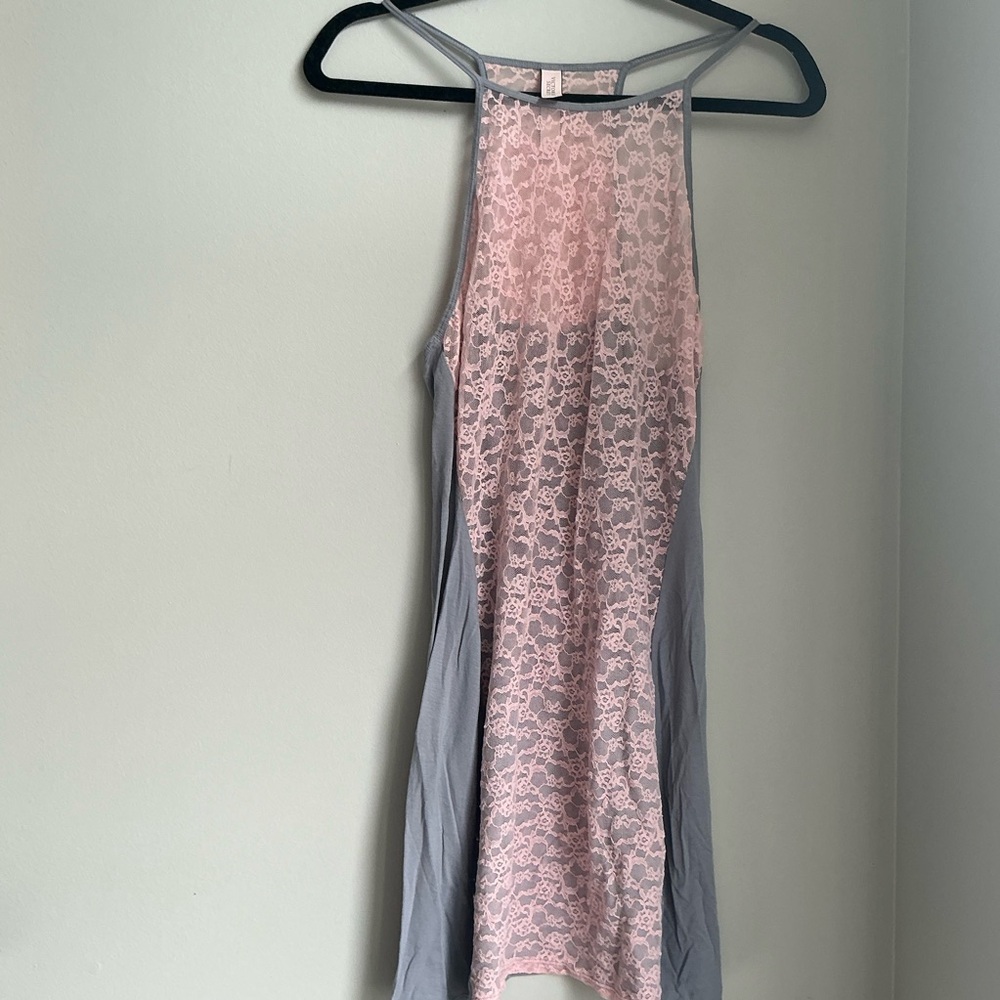 Victoria’s Secret Slip Nightgown Chemise  Pink/Gray Size Large